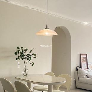 餐飞厅吊灯设计师现代极简约创意玻璃碟台式 艺术吧奶油风网红18日