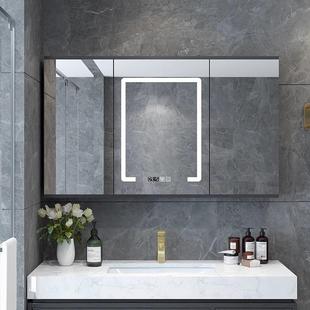 风水柜可折叠隐藏式 浴室镜柜智带能灯卫镜生间子带置镜物689架实