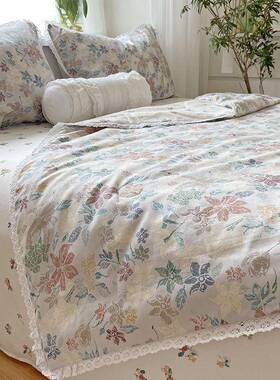 套dd5YBebQZ1L高可挡夏凉四被件纯棉一整套机洗全棉被子空