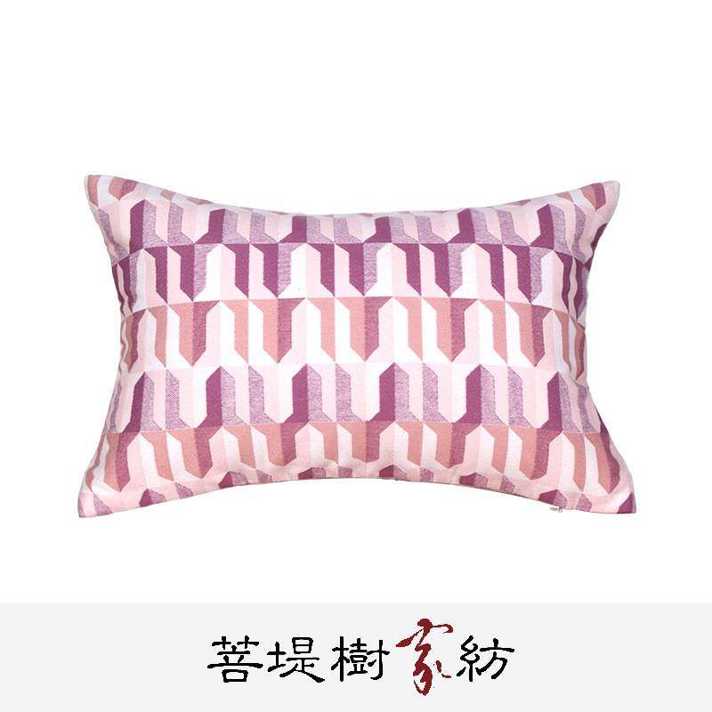 四色织提花抱枕 现代简约全棉办公室汽车靠垫腰靠 抱枕套厂价直销