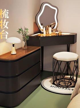025新款实木小家户型角GWN梳妆台三角2斗柜一体用卧转室墙角化妆