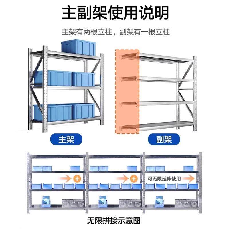 30下4仓不锈钢储货架多层用置物架厨房地室冷83商库重型可调节架