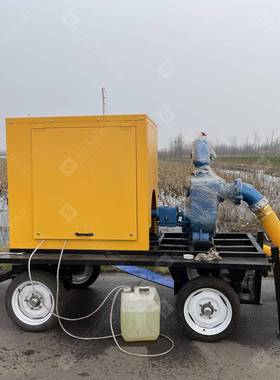 移YPF拖车式柴油排涝泵车高扬程汛抽泵车大功率柴油防动水泵车