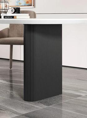 金属奶油椭圆波浪形餐桌腿风支SEF架桌岛台台支架吧支撑柱单边桌