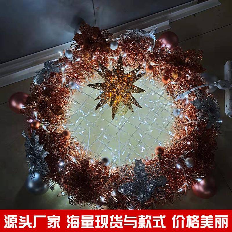 圣诞环40/5/600cm酒花店家用门饰加密门诞挂壁挂圣节装q2021102饰