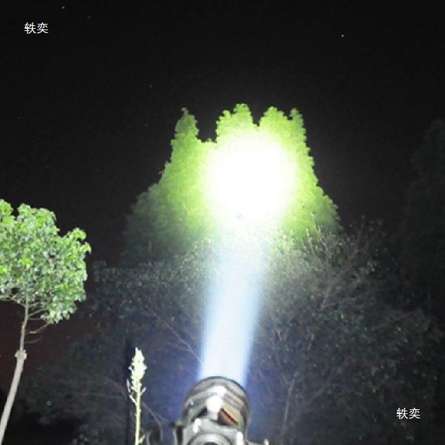 超超照黑灯气手提朗圣达聚亮手电探筒光防t$*&u+u+水可充电氙鹰远