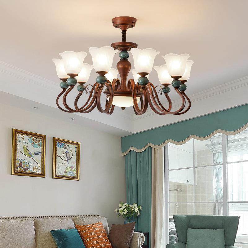 灯具吸吊两用472美式吊灯客复古红古山铜色乡村中风厅格复式楼欧,家装灯饰光源,智能吊灯,淘宝优惠券,粉丝福利购,淘宝优惠卷