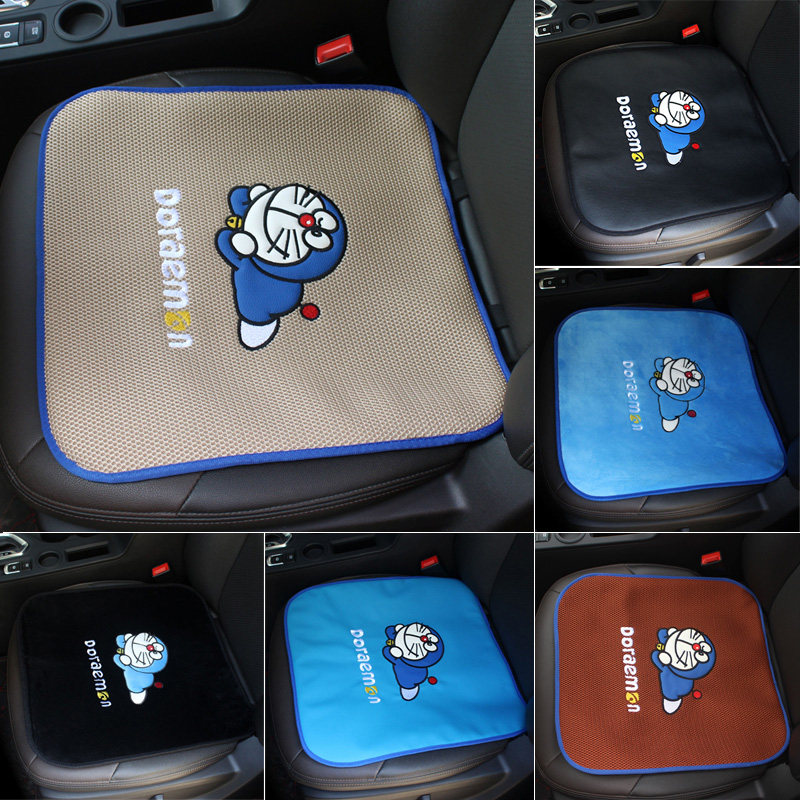 汽车正副驾驶位透气坐垫无靠背单片四季通用座垫免捆绑防滑椅垫子