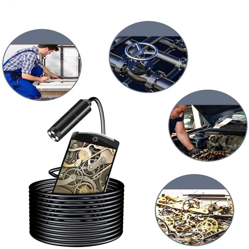 1000万自动对焦高清探头内窥镜汽修工业管道下水道防水摄像头