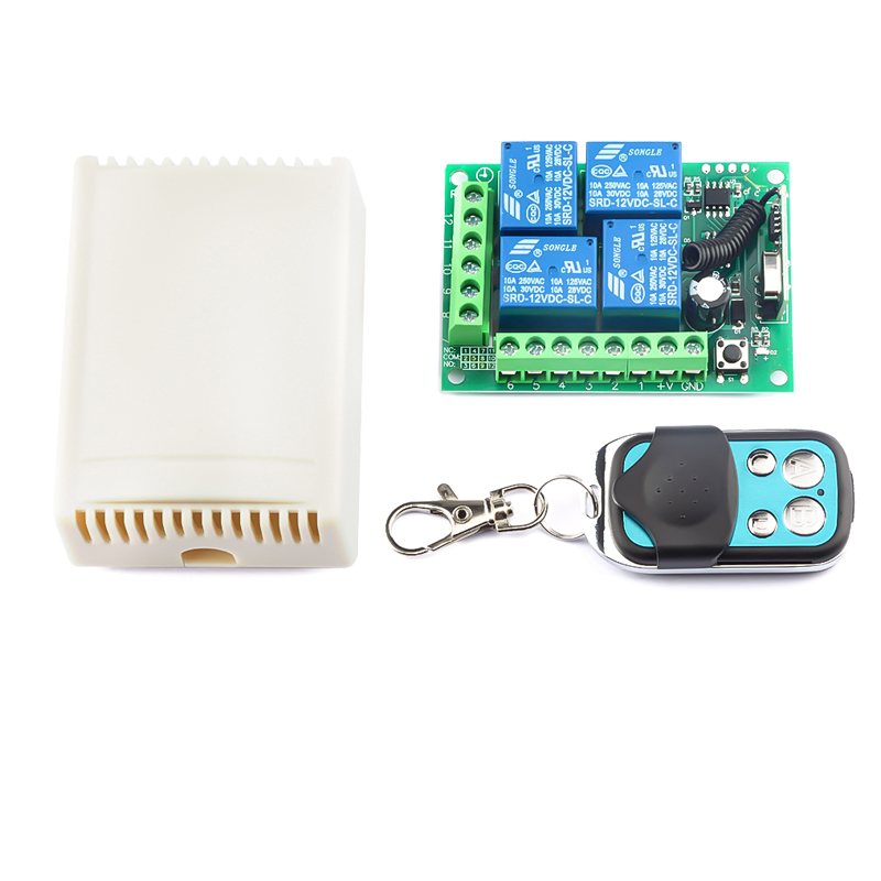 直流V遥控开关学习型智能无线控制模块33 315MHz继电器接收器