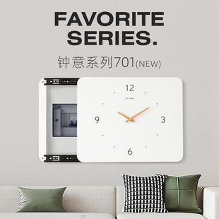 电表箱装饰画2025新款带时钟配电箱遮挡竖款挂钟电闸遮丑免打孔