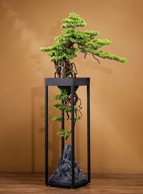大型绿植物落地装饰客厅玄关酒店过道假树盆景盆栽迎客松摆件