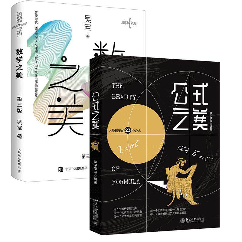 正版现货 （两本套）公式之美+数学之美 量子学派 北京大学