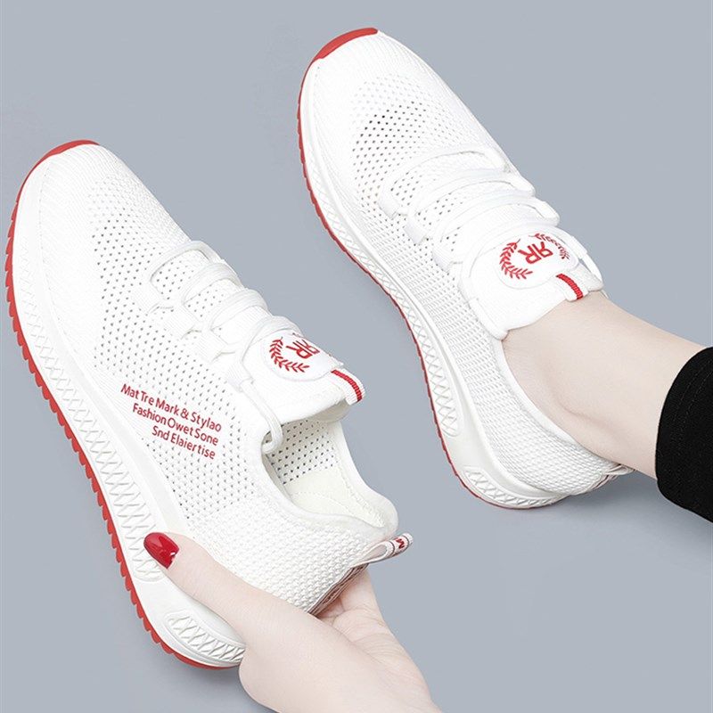 小白鞋女2023新款夏季白色百搭休闲运动网面透气网鞋薄款妈妈旅游,女鞋,时尚休闲鞋,淘宝优惠券,粉丝福利购,淘宝优惠卷