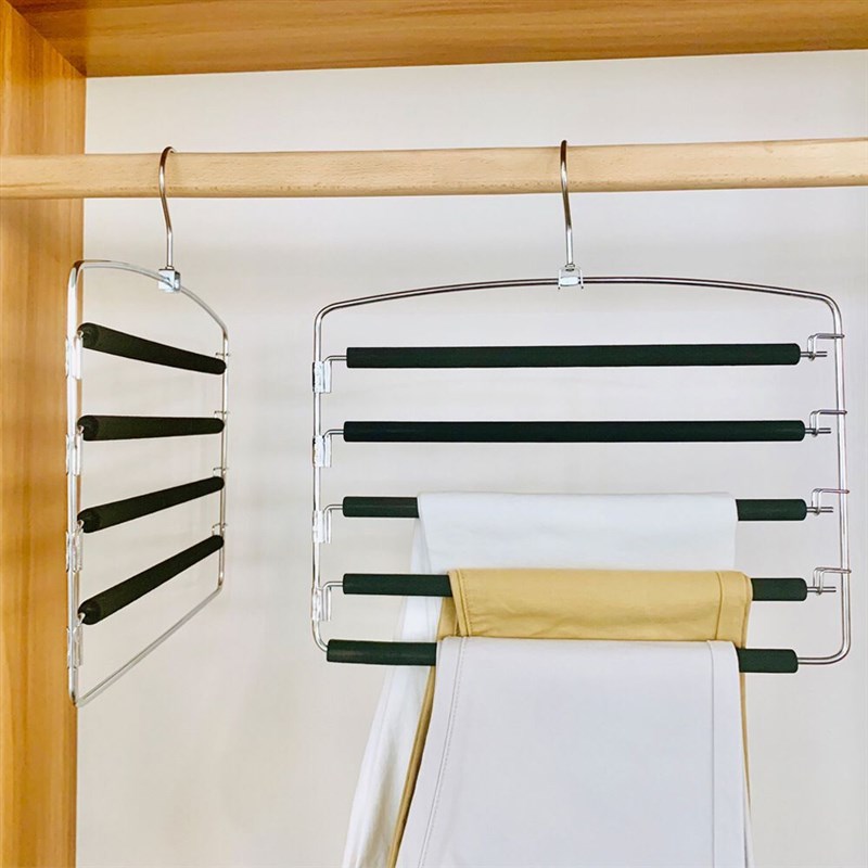不锈钢多功能魔术活动多层裤架挂裤子衣架衣柜收纳架子裤挂架裤夹