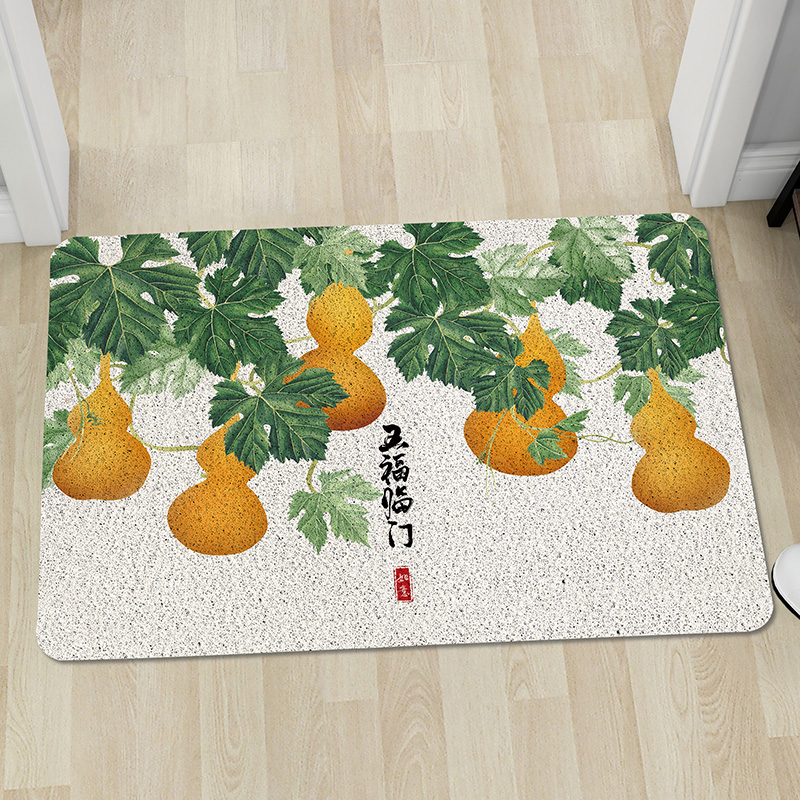 起贝五福临门新中式葫芦地垫进门地毯入户大门口门前脚垫玄关门垫