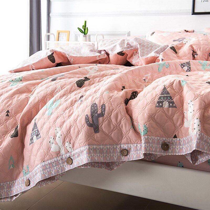 全棉夹棉被套单件加厚绗缝加棉单双人两用夏被式被罩1.5m2米2.2m