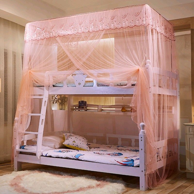 子母床蚊帐上下铺专用梯形高低床儿童床双层床蚊帐子单开门带支架,床上用品,蚊帐,淘宝优惠券,粉丝福利购,淘宝优惠卷