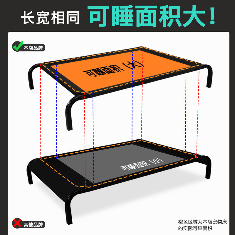 宠物行军床狗窝狗床夏天四季通用金毛萨摩耶中大型犬可拆洗垫子