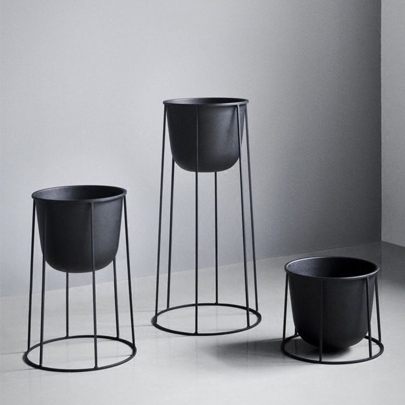 铁艺落地花架简约室内客厅阳台植物花盆架地面花架子铁艺绿萝架子