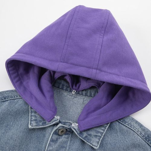 2024春秋新款女童牛仔衣外套中大儿童装连帽衫洋气时髦短款外套潮