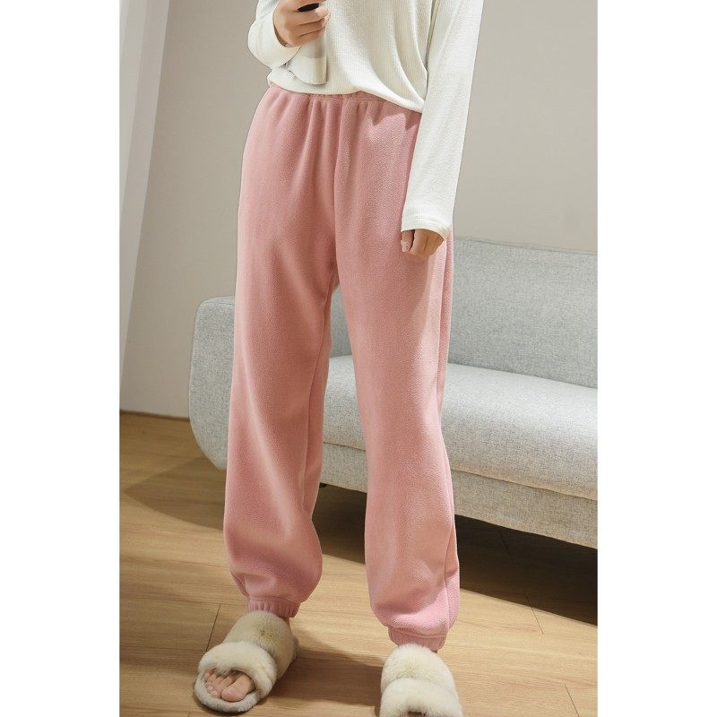 女士暖暖裤 复合奥丽绒束脚裤 保暖家居长裤子 睡裤 秋冬款 女装