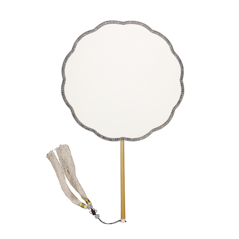 双面宣纸空白团扇子套装国画宫扇DIY工笔小楷古风圆形扇面礼盒装