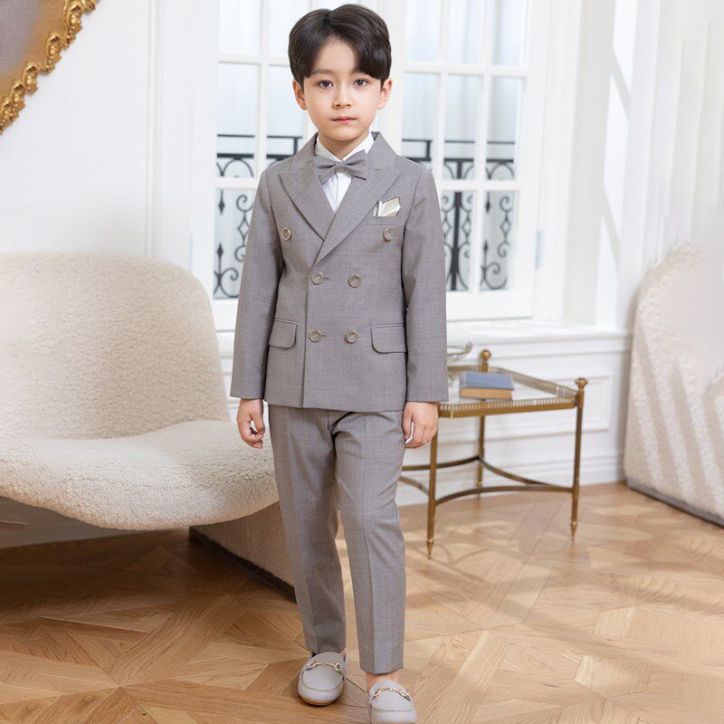 男童礼服儿童西装套装中大童西服外套演出服生日花童走秀2023新款