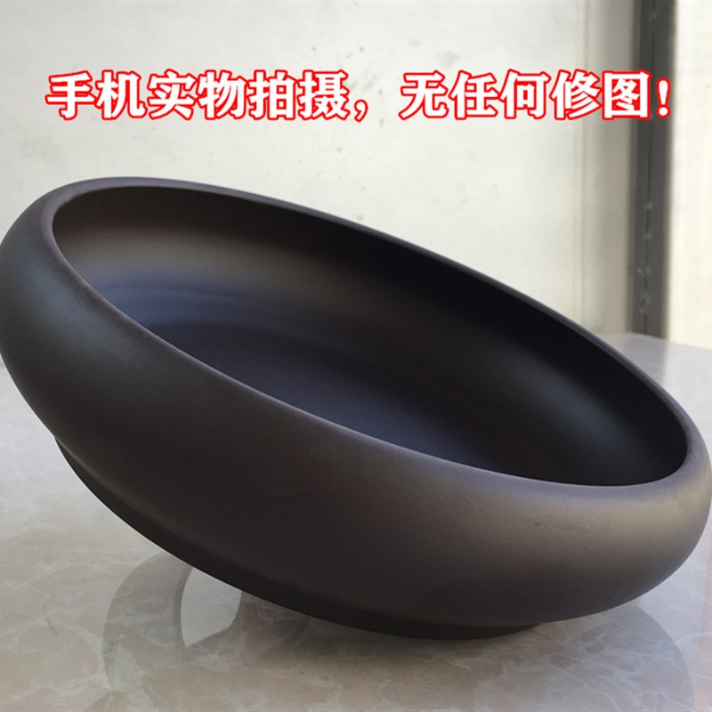 特大号紫砂花盆透气碗莲花盆多肉水仙水培盆铜钱草菖蒲剑山插花盆