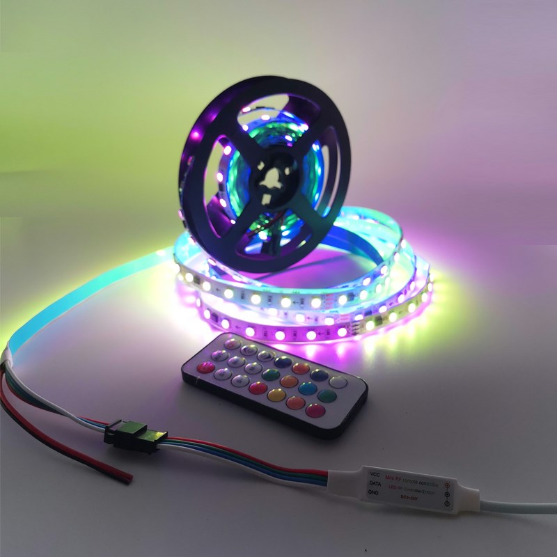 16703断点续传工程款幻彩跑马贴片灯带12V高亮麦爵士KTV酒吧装饰