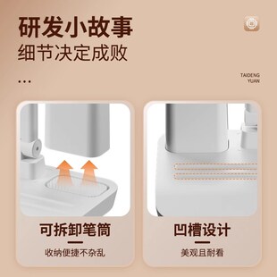 学习专用台灯儿童写作业大学生宿舍插充电式时钟多功能笔筒台灯