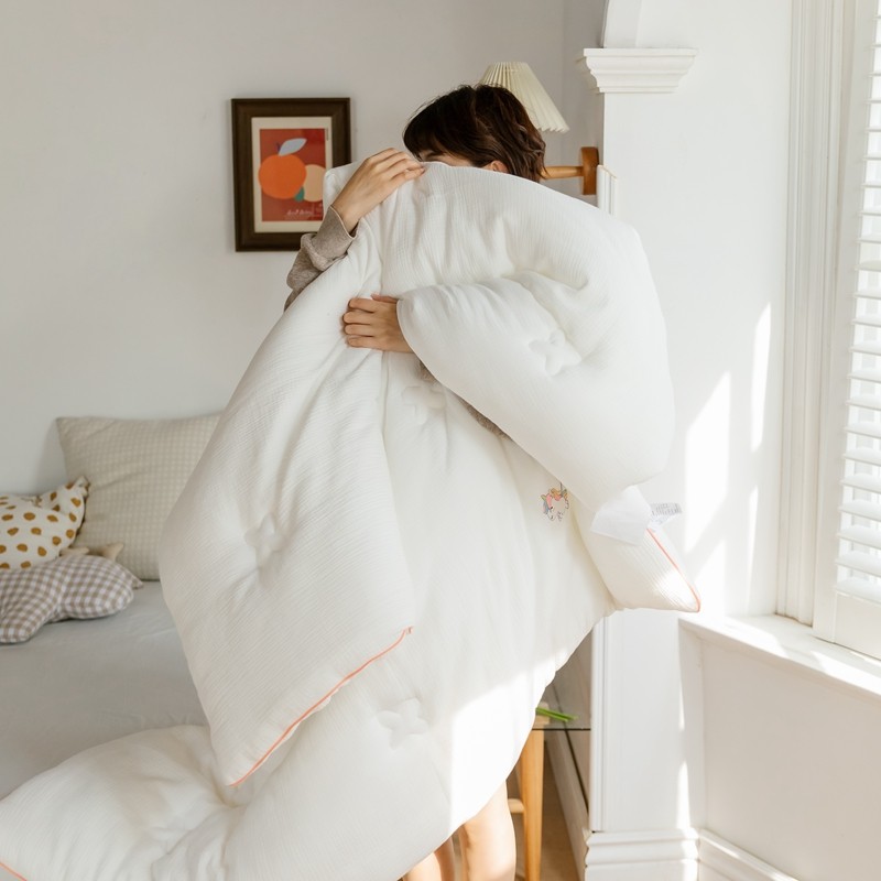 婴儿级纯棉双层泡泡纱春秋被子单人午睡被芯全棉双人冬被加厚保暖,床上用品,化纤被,淘宝优惠券,粉丝福利购,淘宝优惠卷