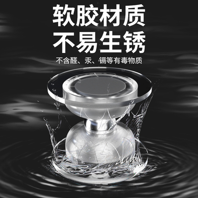 强磁重门门吸免打孔新款厕所高门地吸软胶防撞垫阻门碰门挡门顶器