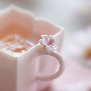 梵汝女士精致主人杯玉瓷手工捏花高档个人专用茶具茶杯品茗杯单杯