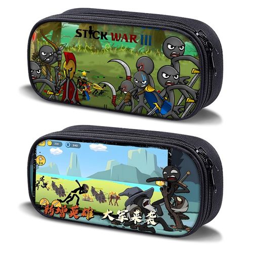 趣味创意笔袋铅大容量笔盒火柴人战争遗产文具盒文具袋高中生初中