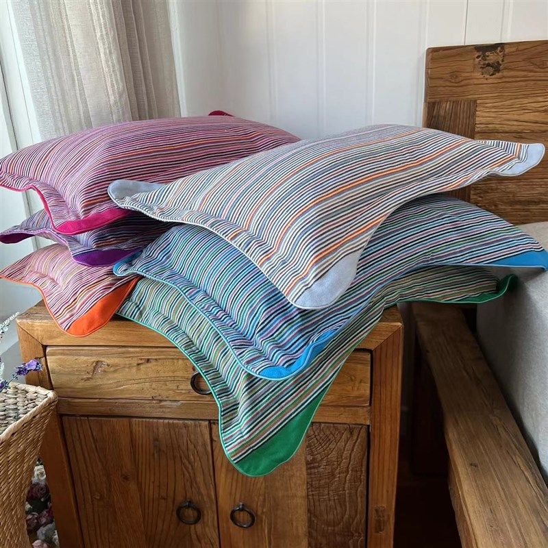 刘大姐家纯棉老粗布荞麦枕单人护颈枕助睡眠可拆洗枕头蝴蝶枕硬枕