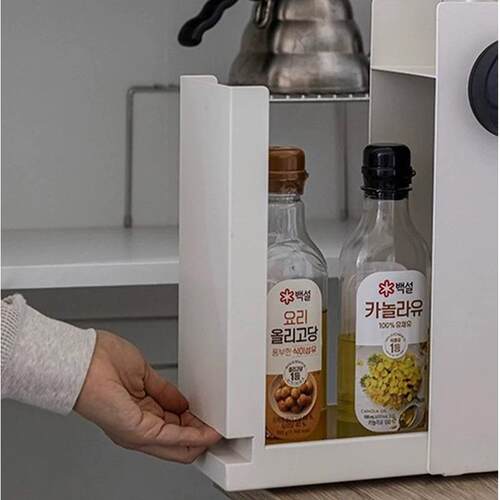 厨房调置物式架家用铁料艺窄款ws020240整台面抽屉调味品收纳理架