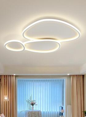 中用山现代灯鹅卵石客厅灯吸顶奶主油59356灯具家云朵工套餐组合