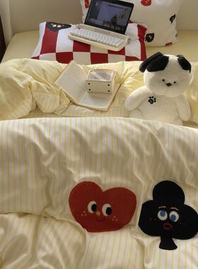 卡通冬季加厚磨毛宿床上件AL101115套水洗棉被套床单三舍件四套床