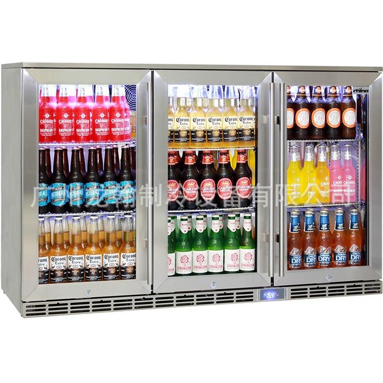 酒吧吧柜冷藏展锁示带柜冰柜商用2LG-208HC拉台门冰箱饮料柜