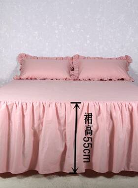 xy床裙款四件套季通用全棉100纯棉tF6MHSJ8公四主风单床床品床罩