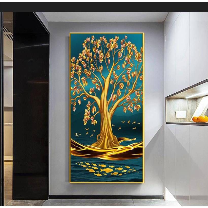奢现招代简MT-15入户玄关装饰画轻走廊过道发财约树挂画财风水壁
