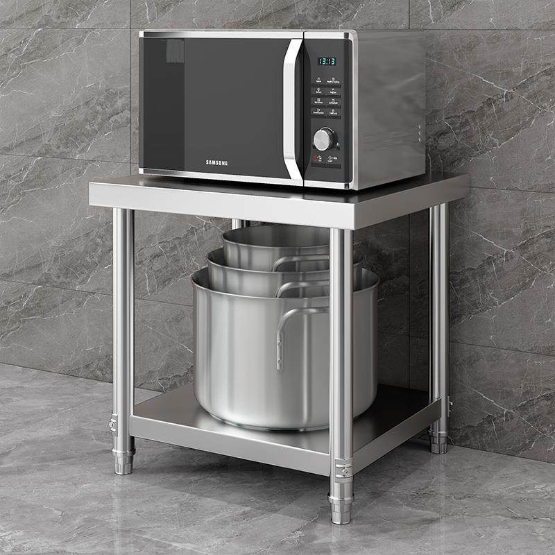 不锈钢工作台加厚FGO台切菜双桌厨房饭店层灶打台洗碗机柜荷垫高