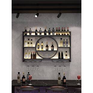 饰网红置酒架铁艺壁架挂式酒柜物架子红酒展示客厅酒Fhhfffwf吧餐