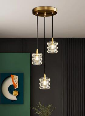 简约全铜楼梯吊灯轻旋奢40607现代挑复式楼客水晶灯别墅空厅转公