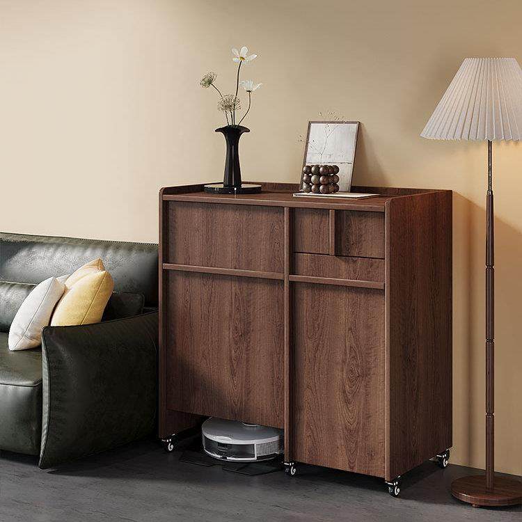 边可移动扫地机器人置物CY250404柜实木轮纳柜卧室抽屉边柜置收物