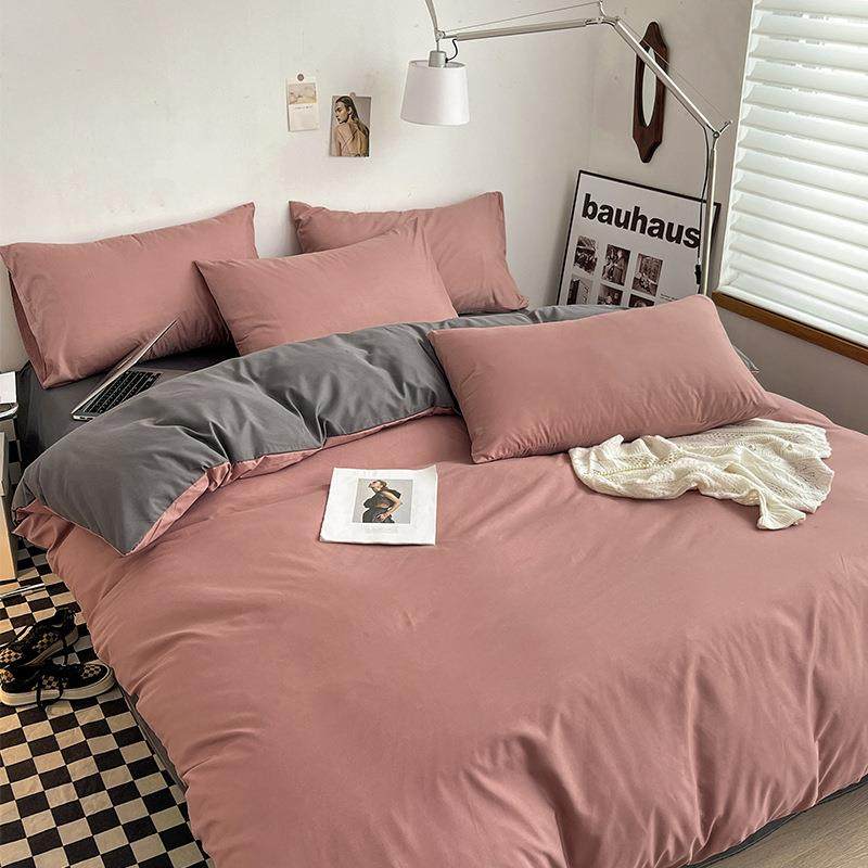 新款四套水FL-CD1-K洗棉磨毛学生宿舍人纯色单冬季简约三件套床上