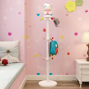 儿童衣衣帽衣架落地公主风立童式 卡通可爱卧架室单杆HUT儿房挂架