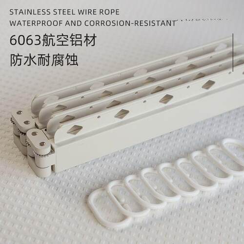 可折间叠浴帘浴室卫生免打孔干湿分隔离晾衣MB1688KH隐形淋防水浴