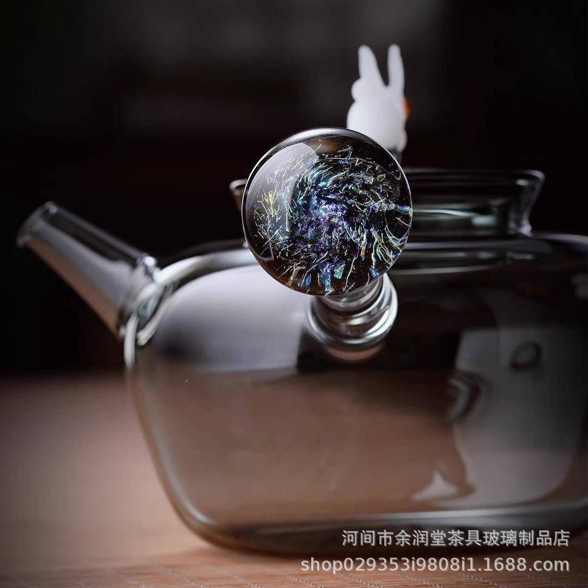 包邮透黑硼硅耐玻925侧把单壶煮茶壶泡茶专用烧璃水壶高创意手热